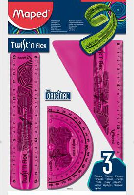 Maped ZESTAW LINIEK NIEŁAML. TWIST 'N FLEX: LINIJKA15, EKIERKA, KĄTOM (3154148950240)