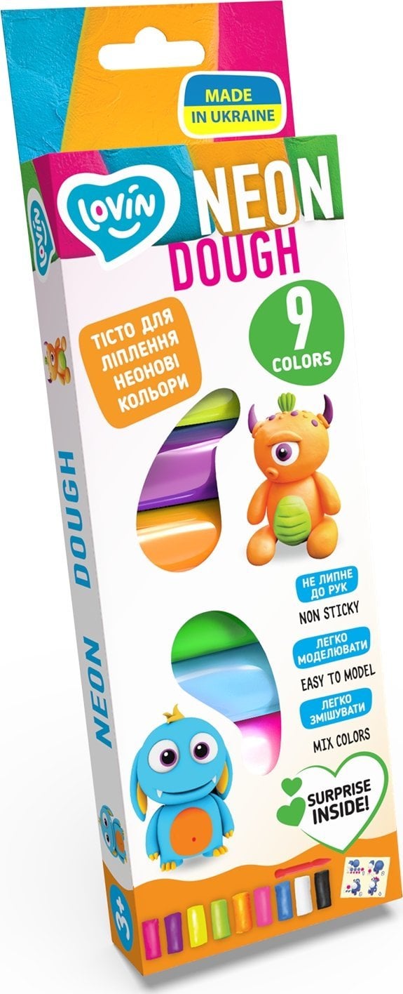 Maksik Ciastolina Zestaw do modelowania 9 kolorów Lovin 41179