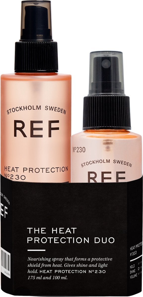 Duo Set Ref Stockholm: Protect & Prepare No.230, Vegan, Hair Spray, Heat Protection, 175 ml + Protect & Prepare No.230, Hair Spray, Heat Protection, 1