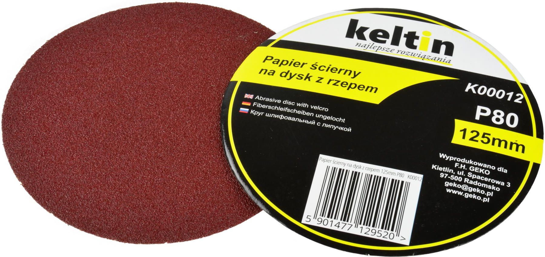 Geko papier ścierny na dysk z rzepem 125mm P80 100/2000 (K00012)
