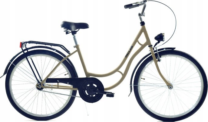 Dallas Bike Rower Dallas Retro 26" 1spd - cappucino z koszem