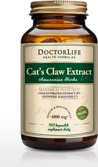 Doctor Life DOCTOR LIFE_Cat’s Claw Ekstrakt koci pazur 6000mg suplement diety 100 kapsułek