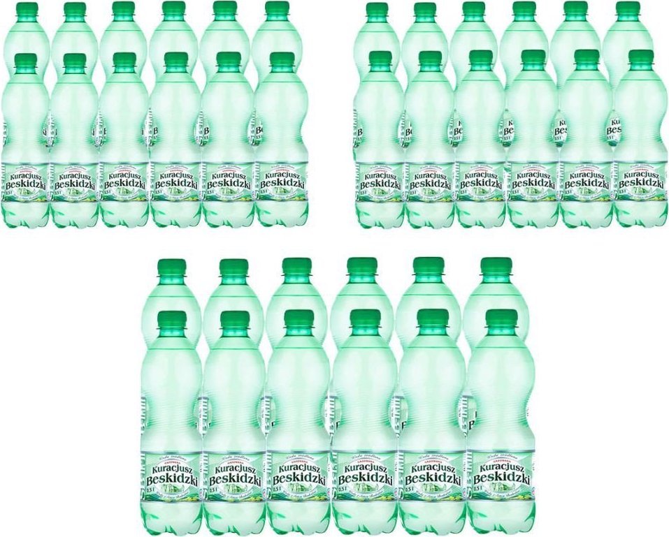 Woda KURACJUSZ Beskidzki woda gazowana 0,5 l x 36 sztuk
