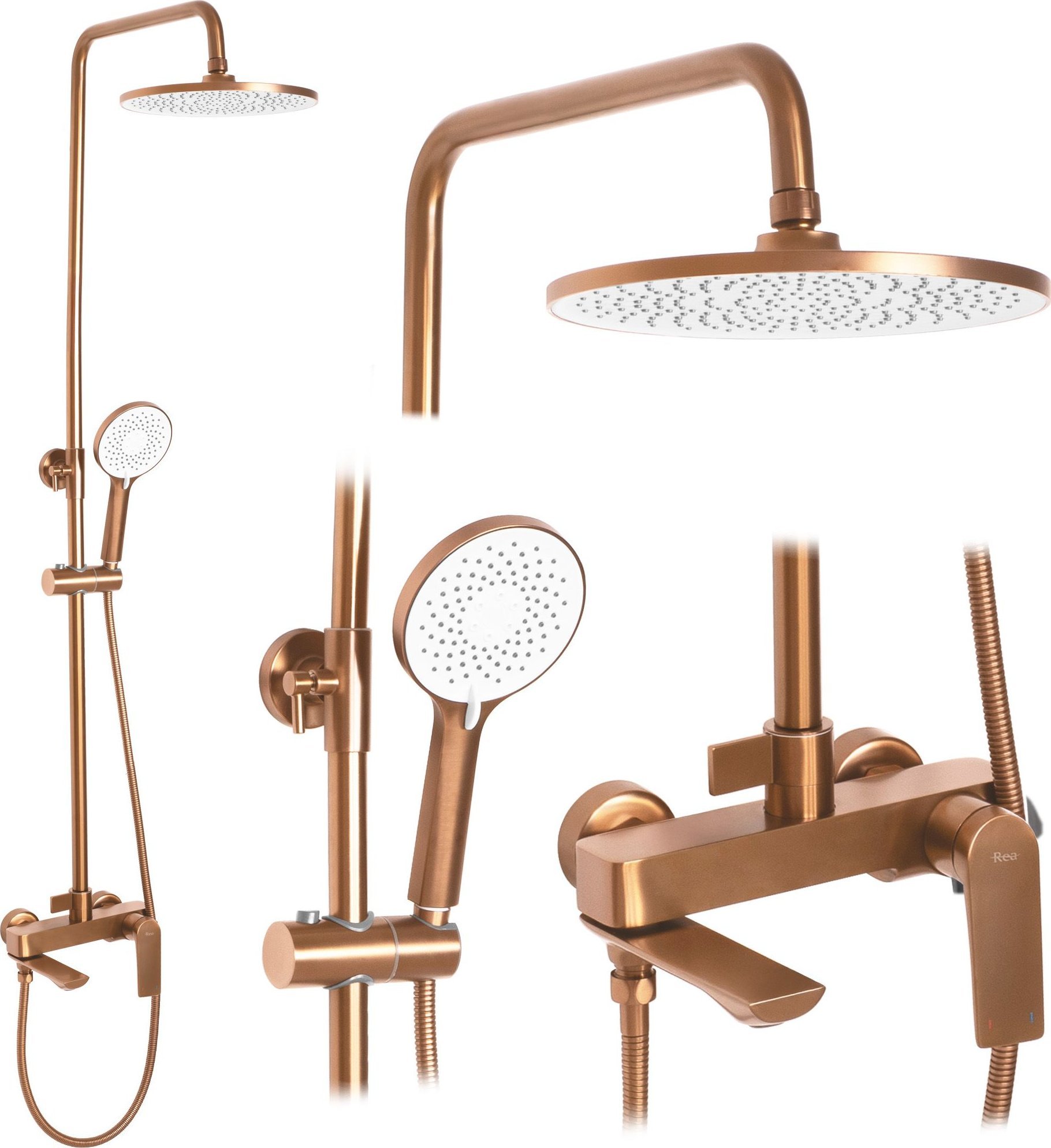 Zestaw Prysznicowy REA Avalon Miedź Szczotkowana