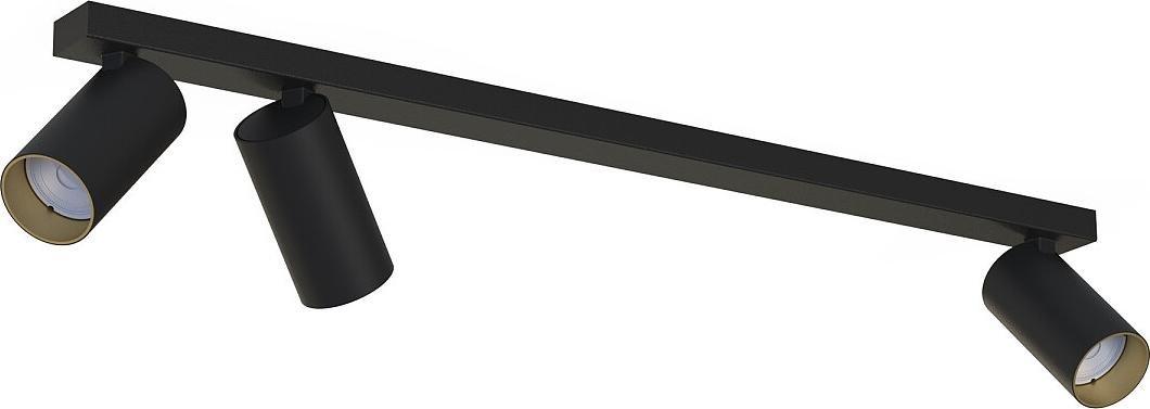 Lampa sufitowa Nowodvorski Natynkowa lampa 3-płomienna Mono 7767 plafon do garderoby czarny