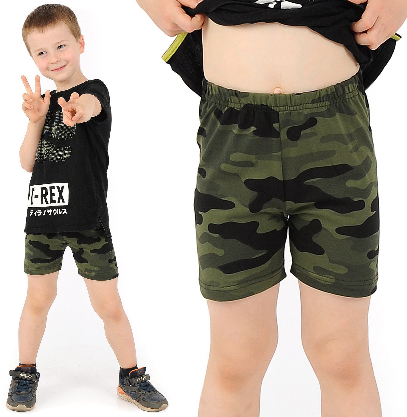 Krótkie spodenki chłopięce Moro Legginsy 1/2 Kolarki Getry Szorty 128