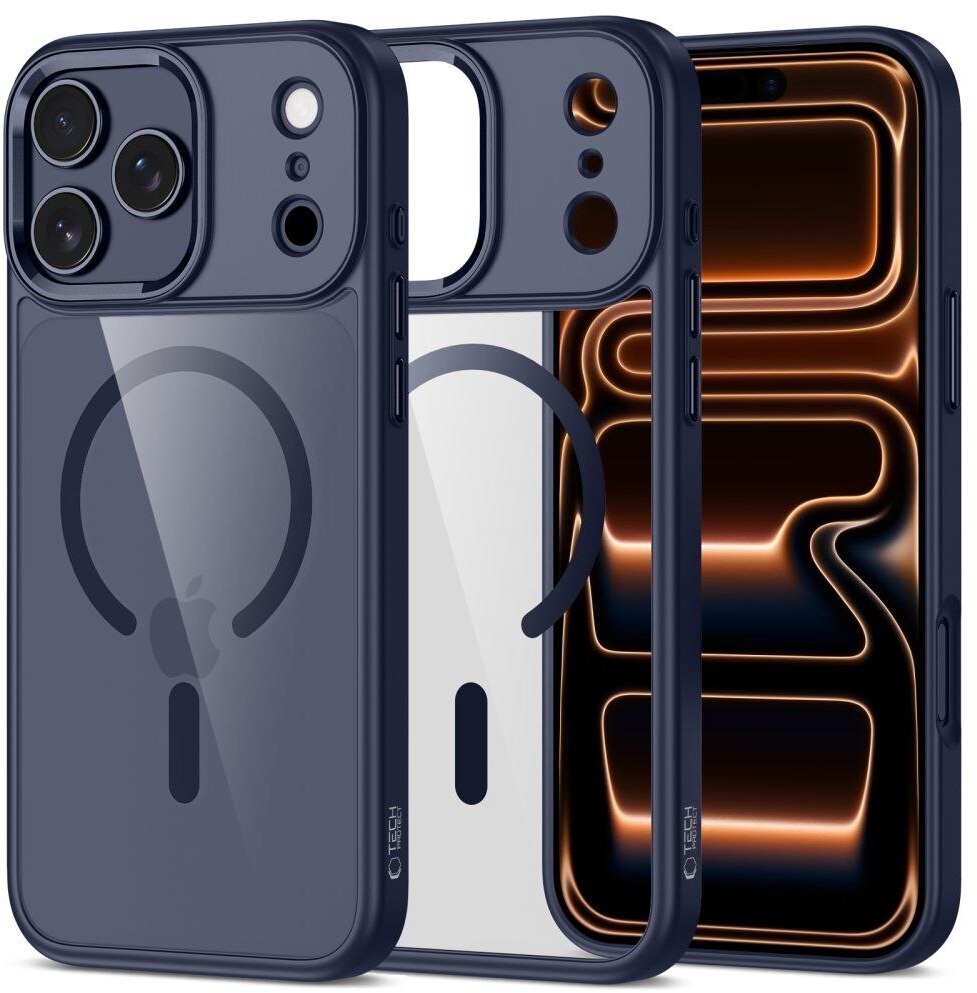 Etui Tech-Protect Magmat MagSafe do Apple iPhone 17 Pro Max Deep Blue/clear