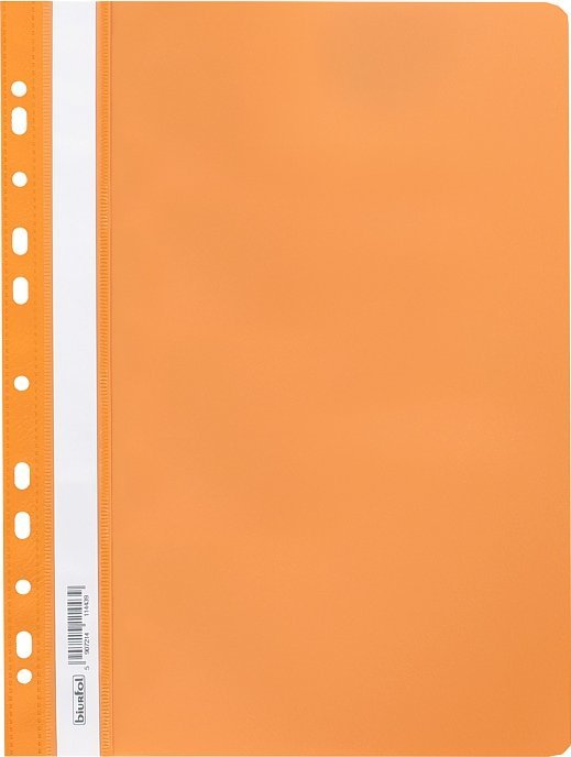 BIUR-FOL Skoroszyt plastikowy z perforacją A4 BIUR-FOL SPP-02-08 pomarańczowy PP