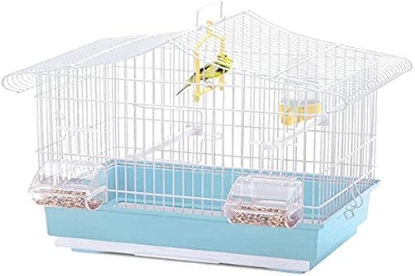 Ava, klatka, dla ptak�w, bia�a/turkusowa, 42x26x42 cm