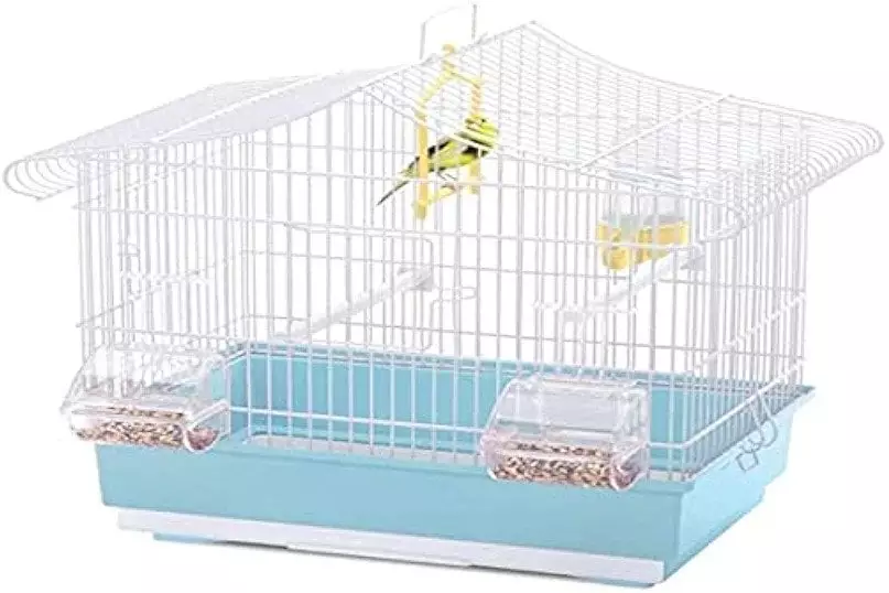 Ava, klatka, dla ptak�w, bia�a/turkusowa, 42x26x42 cm