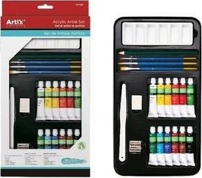 Zestaw farb akrylowych z przyborami 20el