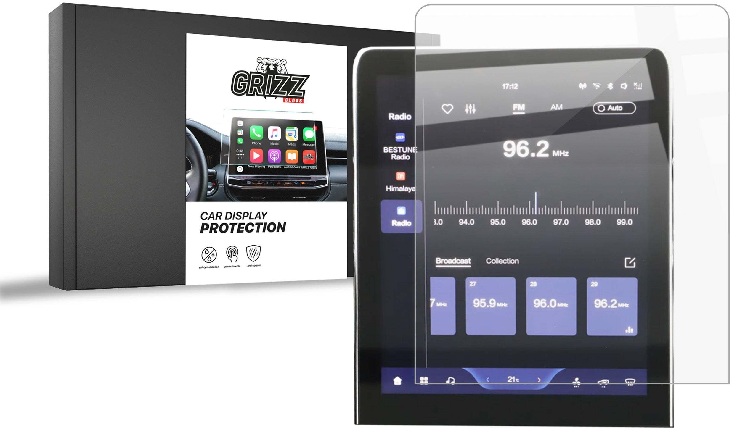 Folia ceramiczna GrizzGlass CarDisplay Protection do Bestune T90 12,6" (2023-2025)