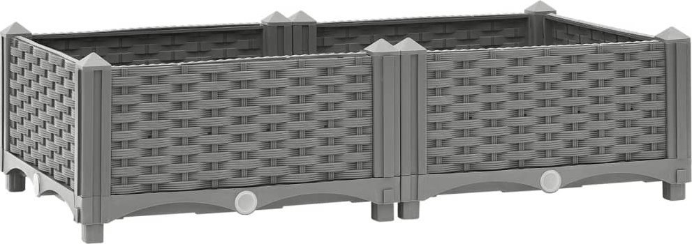 vidaXL vidaXL Donica do podwyższonej rabaty, 80x40x23 cm, polipropylen