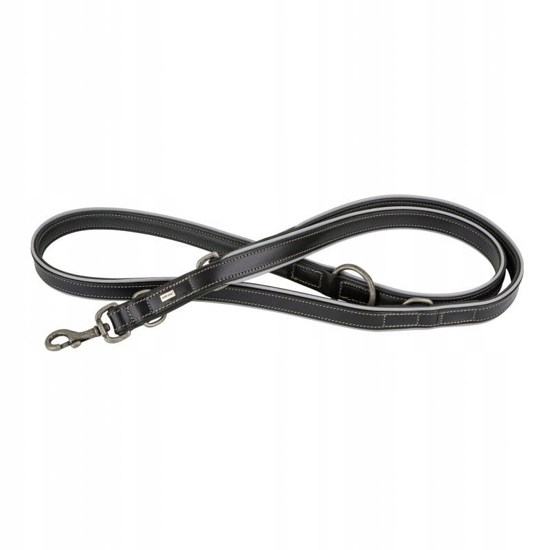 Smycz skórzana, 25 mm / 200 cm, czarna
