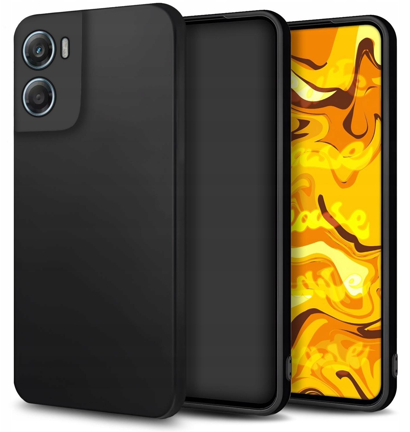 Etui Do Motorola Moto G06 Power (Czarne, Matowe, Gumowe, Obudowa, Silikon)