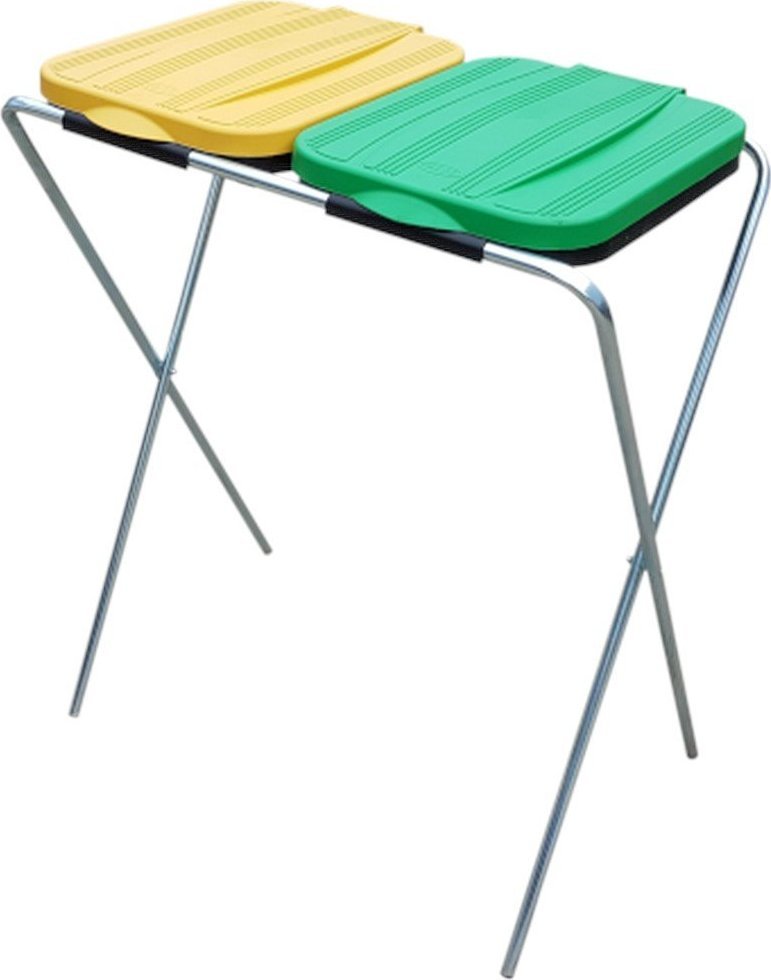 ARS Podwójny stojak do segregacji odpadów na worki pojemność: 2x120 l (kolor niebieski/pomarańczowy)