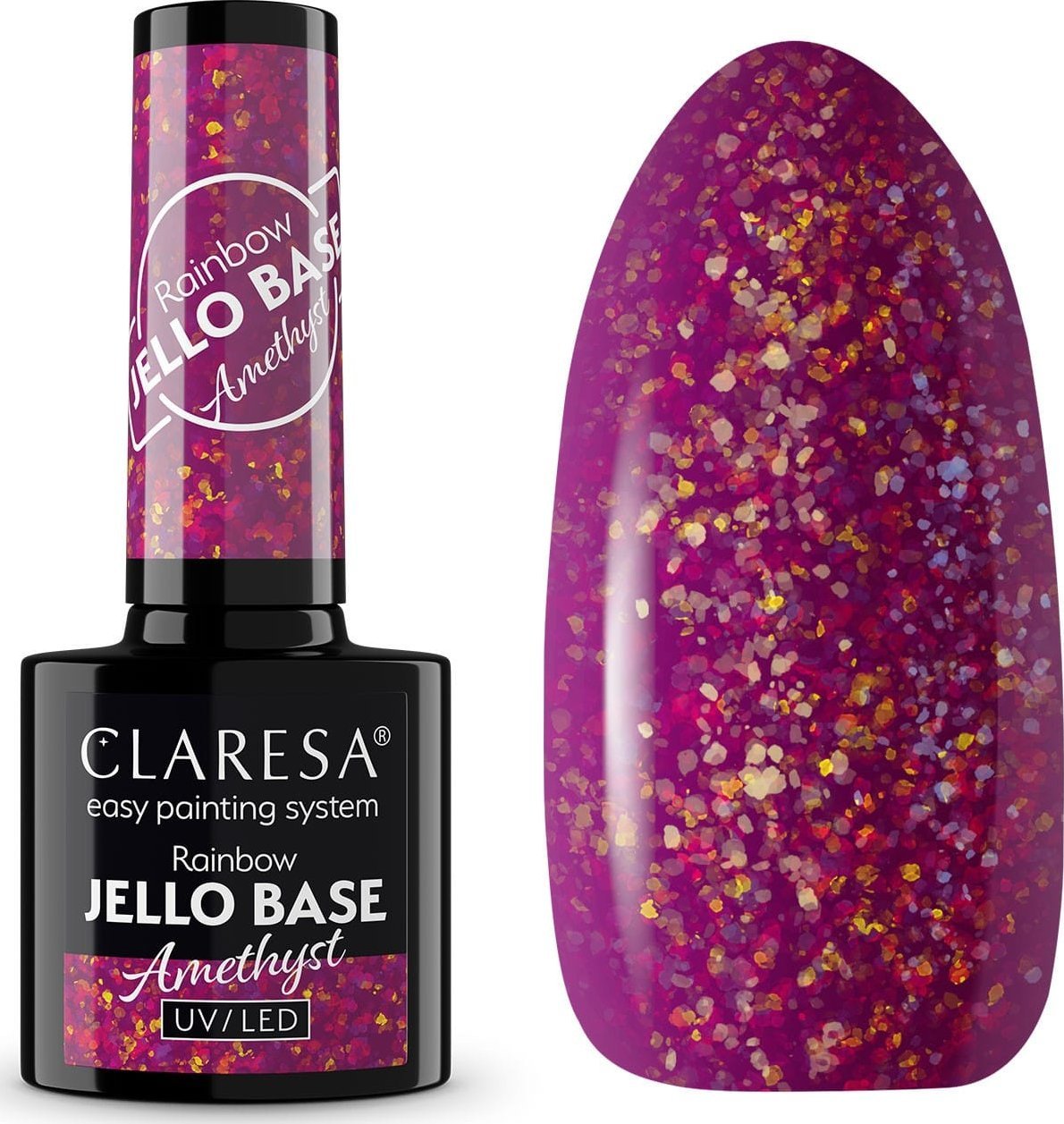 Claresa CLARESA Rainbow Baza hybrydowa - Jello Base Amethyst