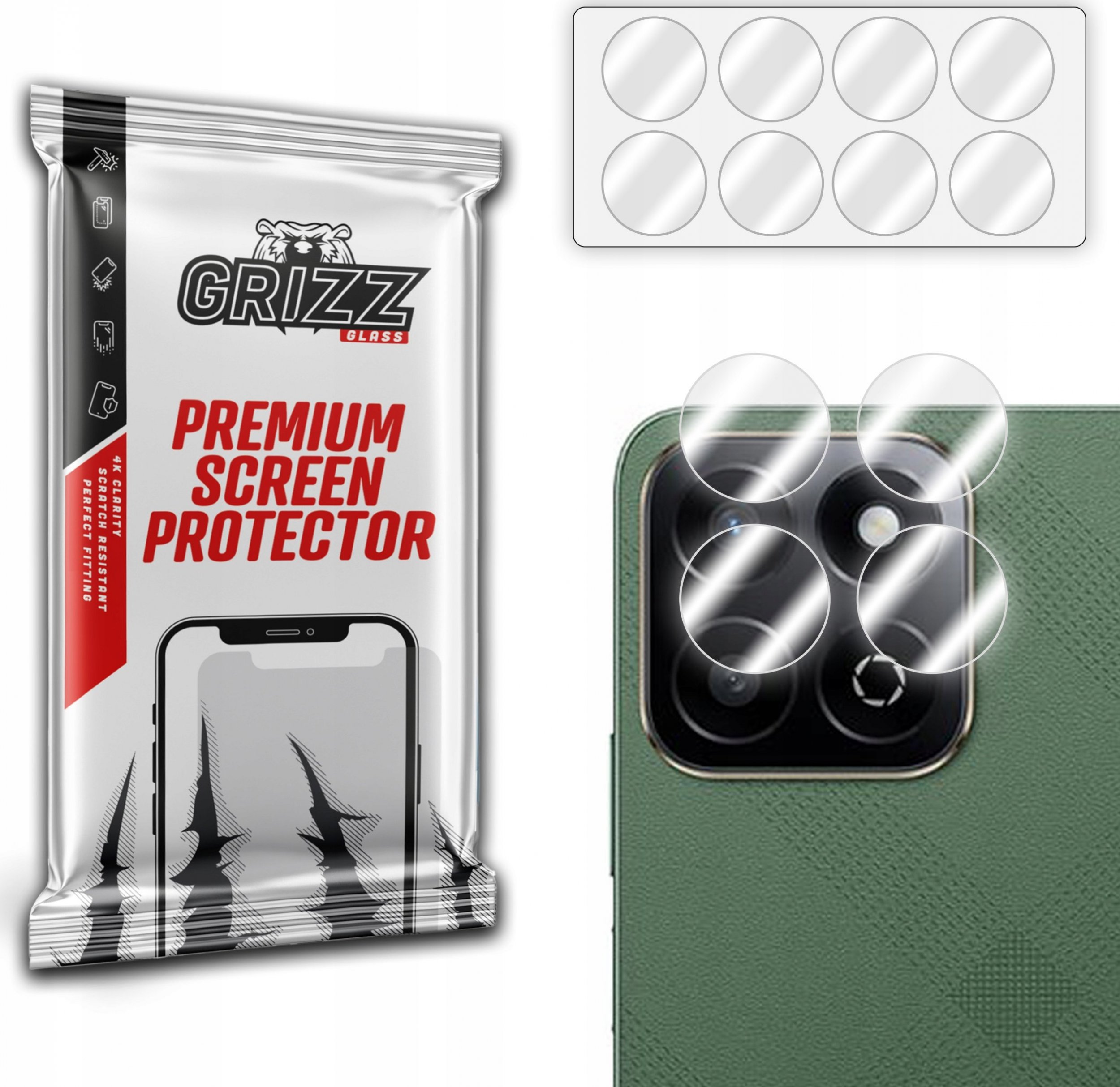 GrizzGlass Szkło na aparat GrizzGlass HybridGlass Camera do Honor Play 60 Plus