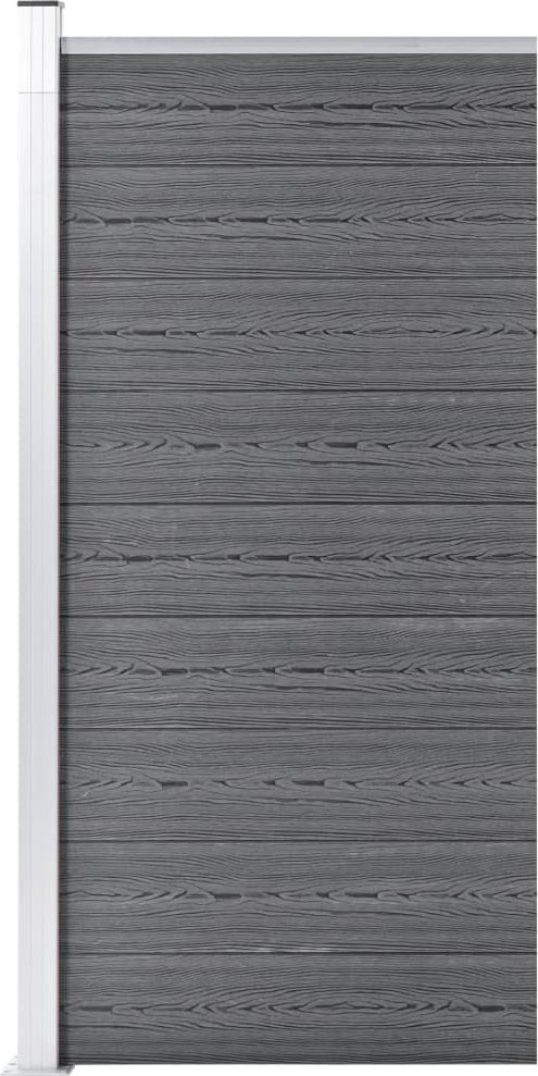 vidaXL Panel ogrodzeniowy z WPC, 95x186 cm, szary