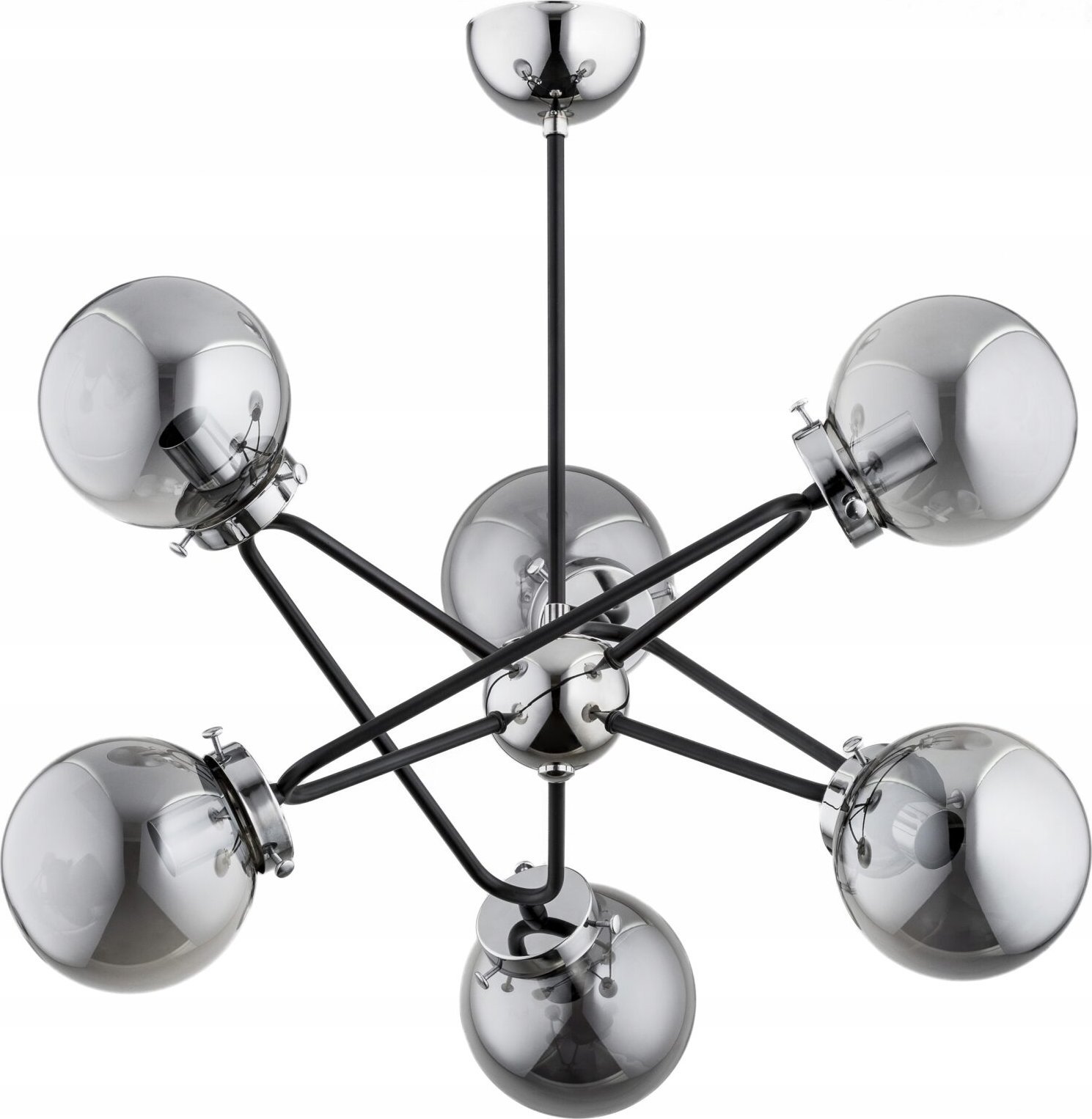 Lampa wisząca Alfa Galaxy 27706 lampa wisząca zwis 6x40W E14 czarna/chrom