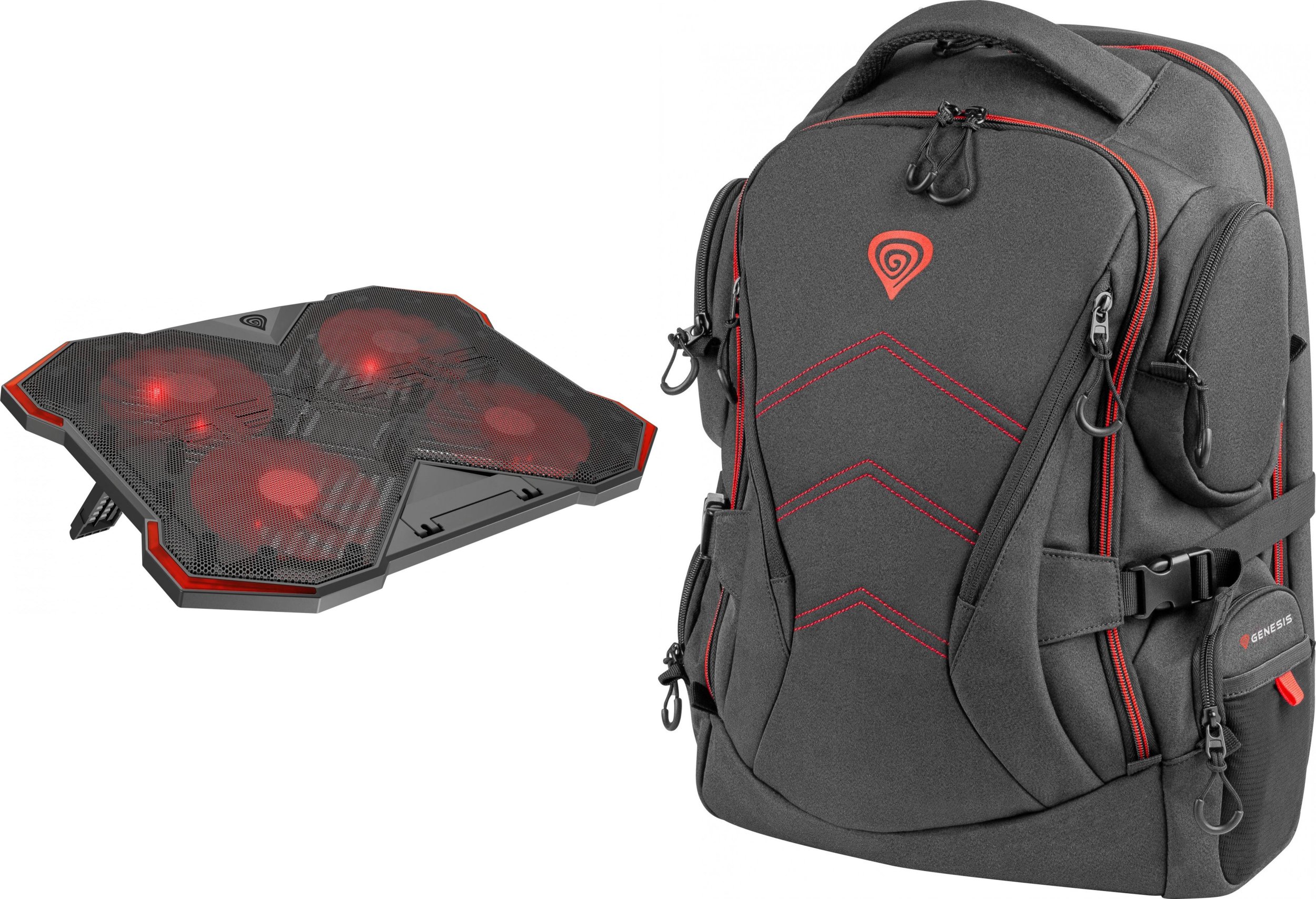 Podstawka chłodząca Genesis OXID 260 (NHG-2075) + Plecak Pallad 550 17.3"