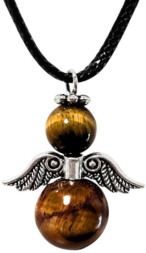 Wisiorek aniołek na rzemyku Tygrysie Oko