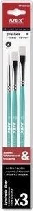 Zestaw pędzli syntetycznych miękkich 3szt