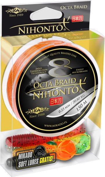 Mikado Plecionka Nihonto Octa Braid 010 Orange 150M + Gratis