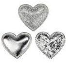 Dekoracje materiałowe serca 32x30mm