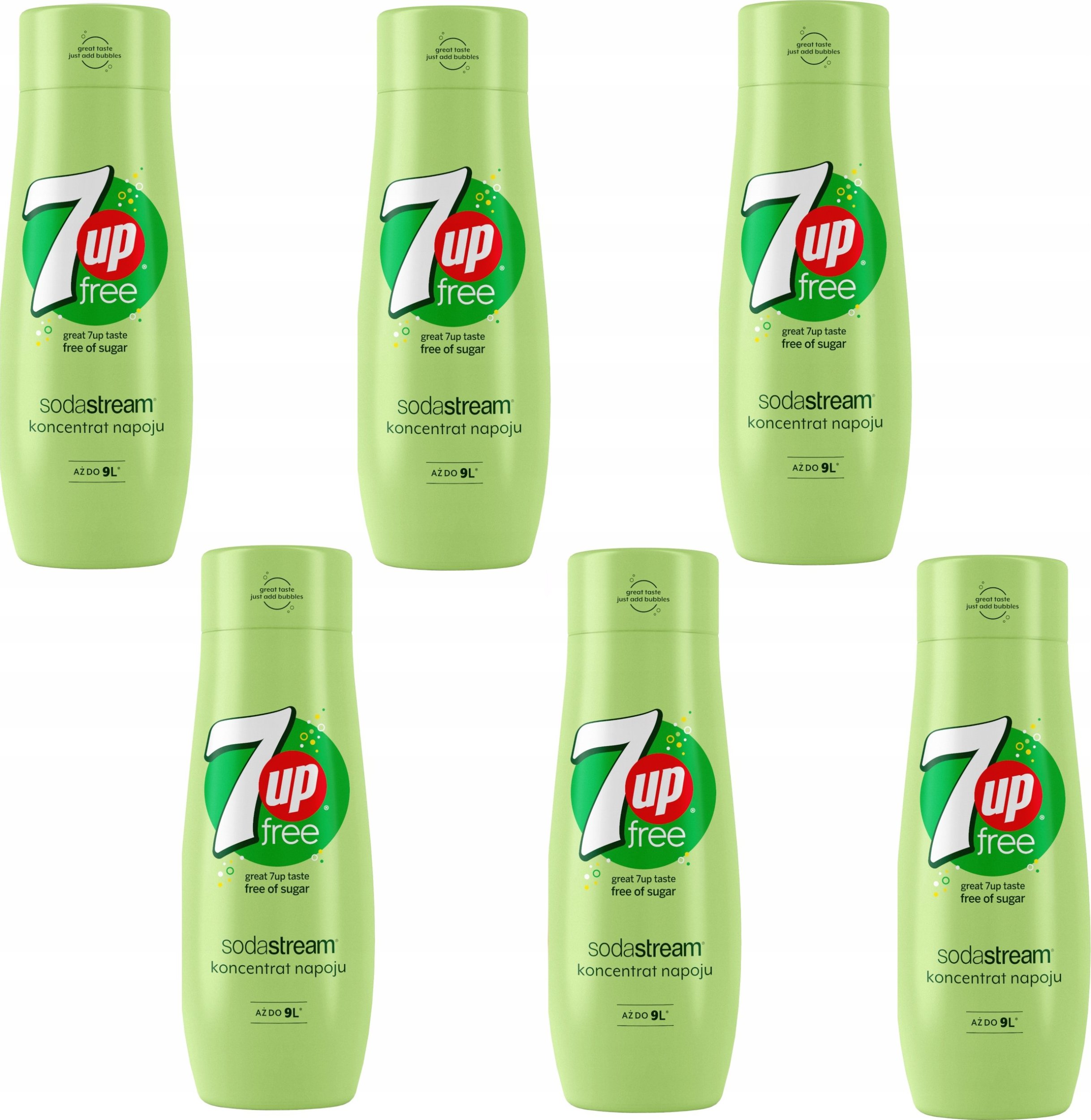 Zestaw 6 koncentratów SodaStream 6x 7upFREE