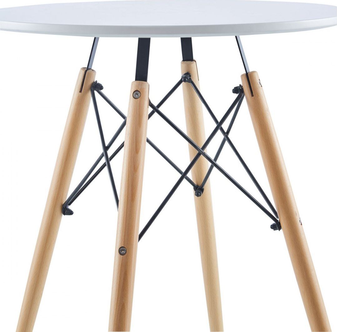 Saska Garden Stół okrągły Matera biały 60x60cm Saska Garden