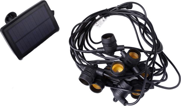 Ecolight Solarna Girlanda LED 10m + żarówek G45 E27 0.3W 2700K