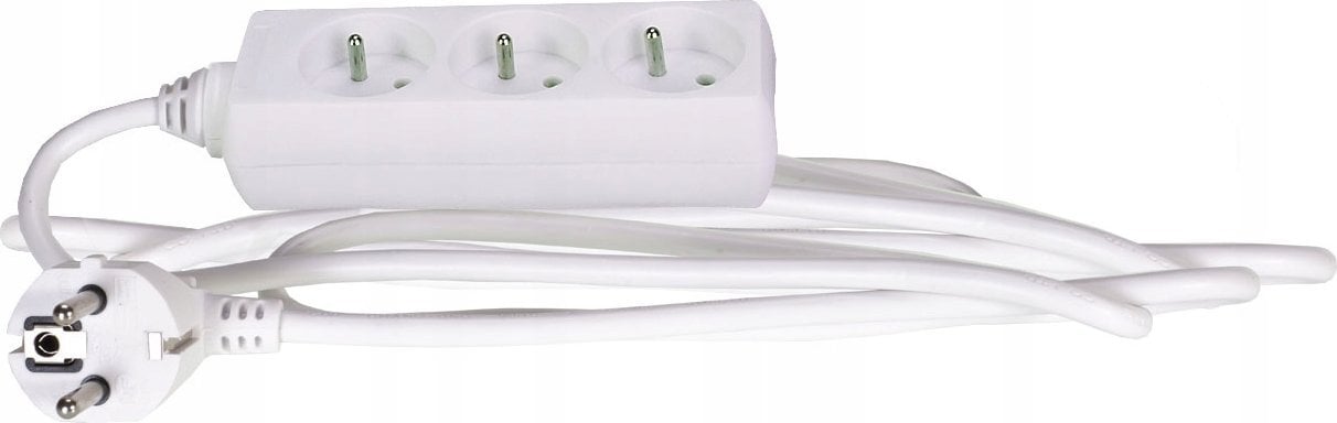 Przedłużacz sieciowy 3gn. bez przeł. 5m Rum-Lux 3x1,5 biały