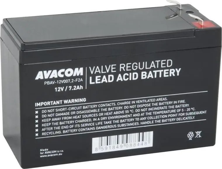UPS Avacom AVACOM baterie 12V 7,2Ah F2 (PBAV-12V007,2-F2A)