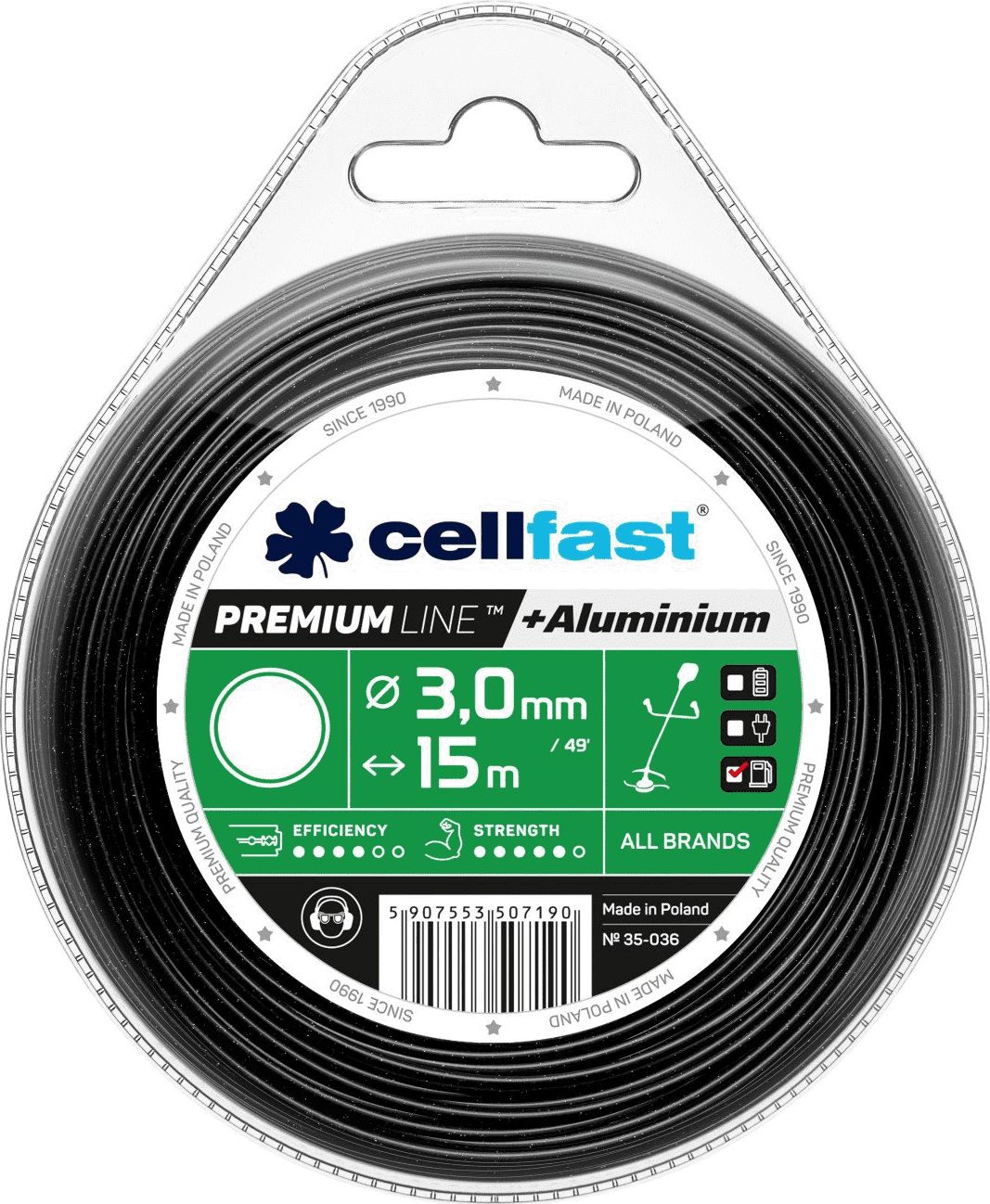 Cellfast żyłka tnąca premium 3,0mm /15m, okrągła (35-036)