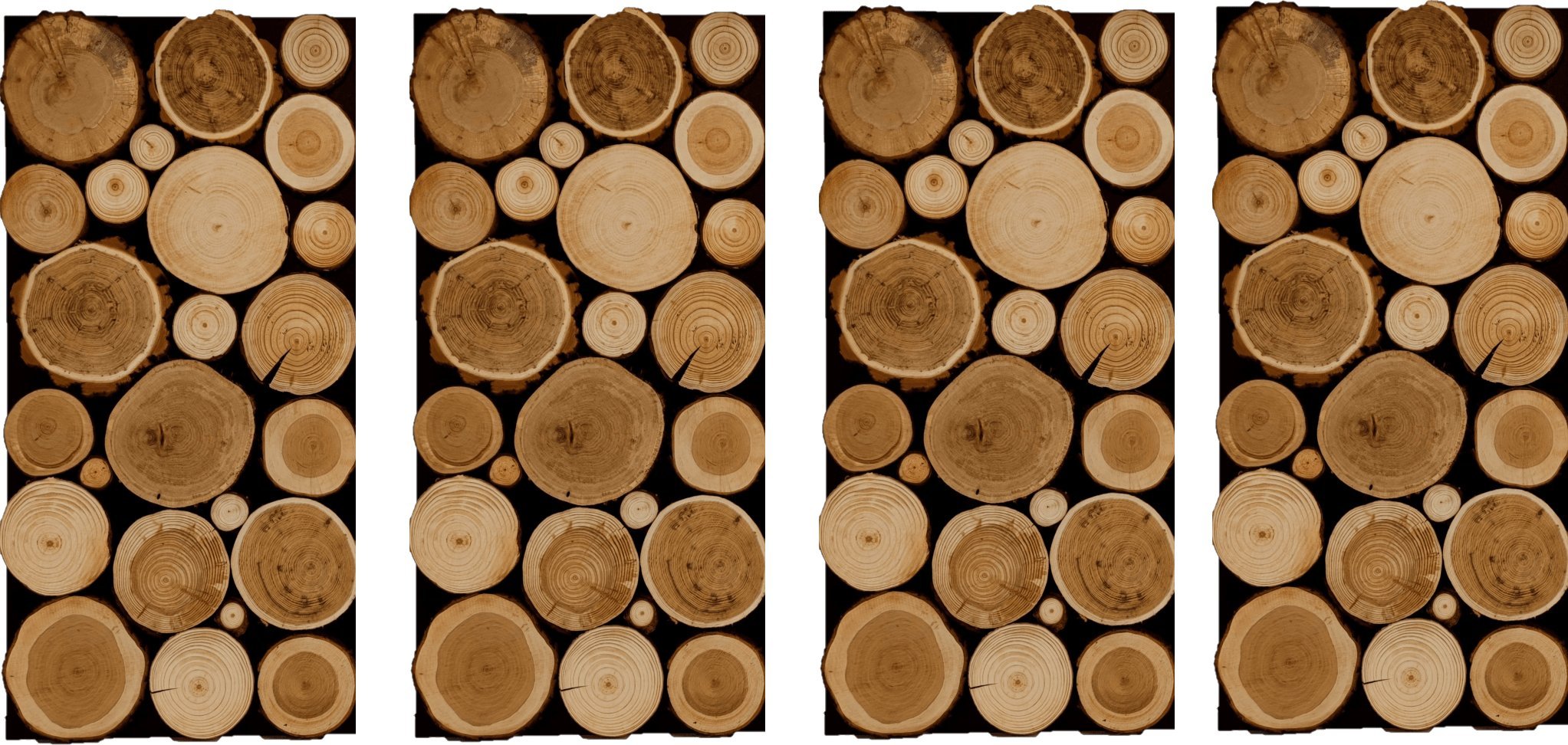 Wamar-Sosenka Panel Ścienny Dekoracyjny 76X38X3 Mix Polskich Lasów 4 szt Surowy Płyta HDF Drewno PSDM_076X038X03_NIK4 / Wamar-Sosenka