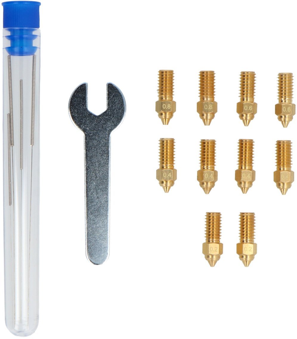 Zestaw dysz 0,2mm/0,4mm/0,6mm/0,8mm do drukarek 3D Elegoo Neptune 4/4 Pro - mosiądz}