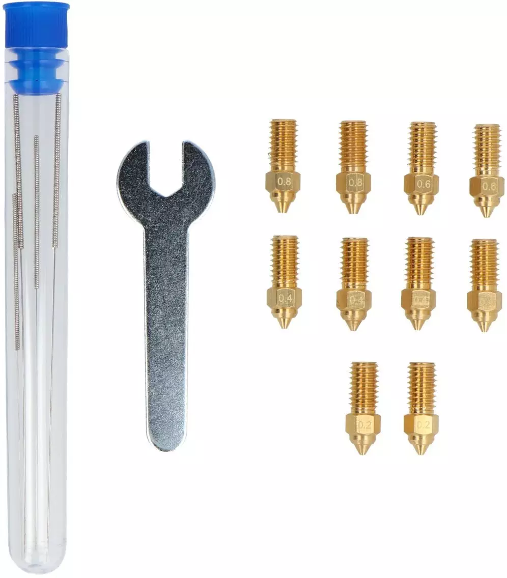Zestaw dysz 0,2mm/0,4mm/0,6mm/0,8mm do drukarek 3D Elegoo Neptune 4/4 Pro - mosiądz}