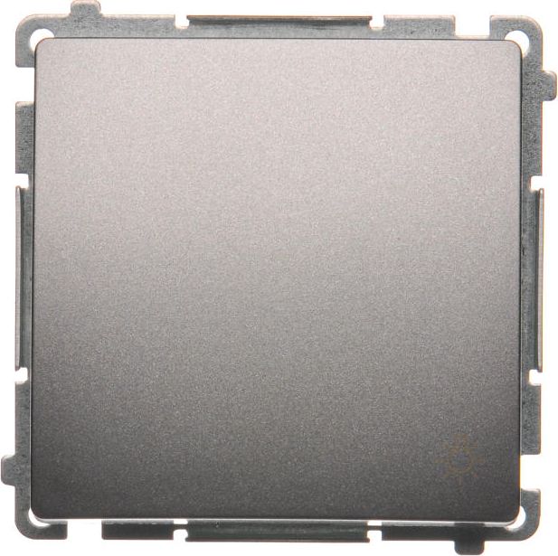 Kontakt-Simon Przycisk światło Simon Basic pojedynczy 10AX 250V inox (BMS1.01/21)