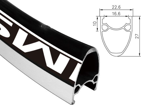 Alexrims Obręcz szosa ALEXRIMS AT510 700x32otw. bok CNC czarna