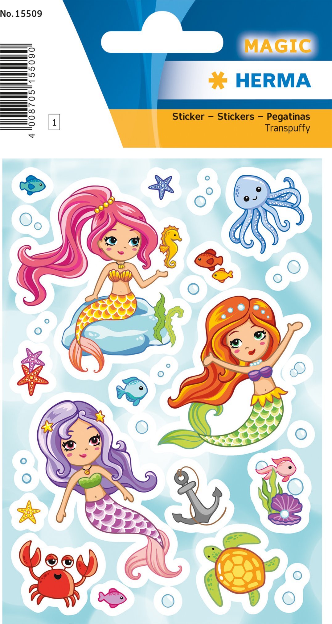 Herma HERMA Sticker MAGIC Little Mermaid Transpuffy