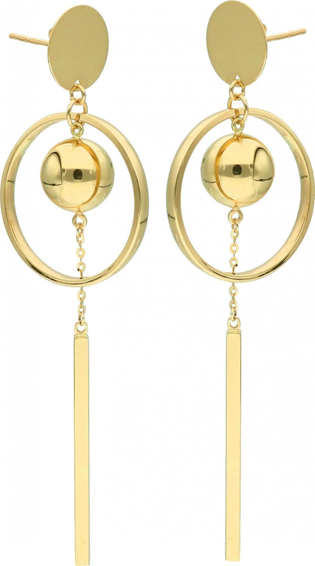 Rosanto Złote kolczyki z pręcikiem 585 14k