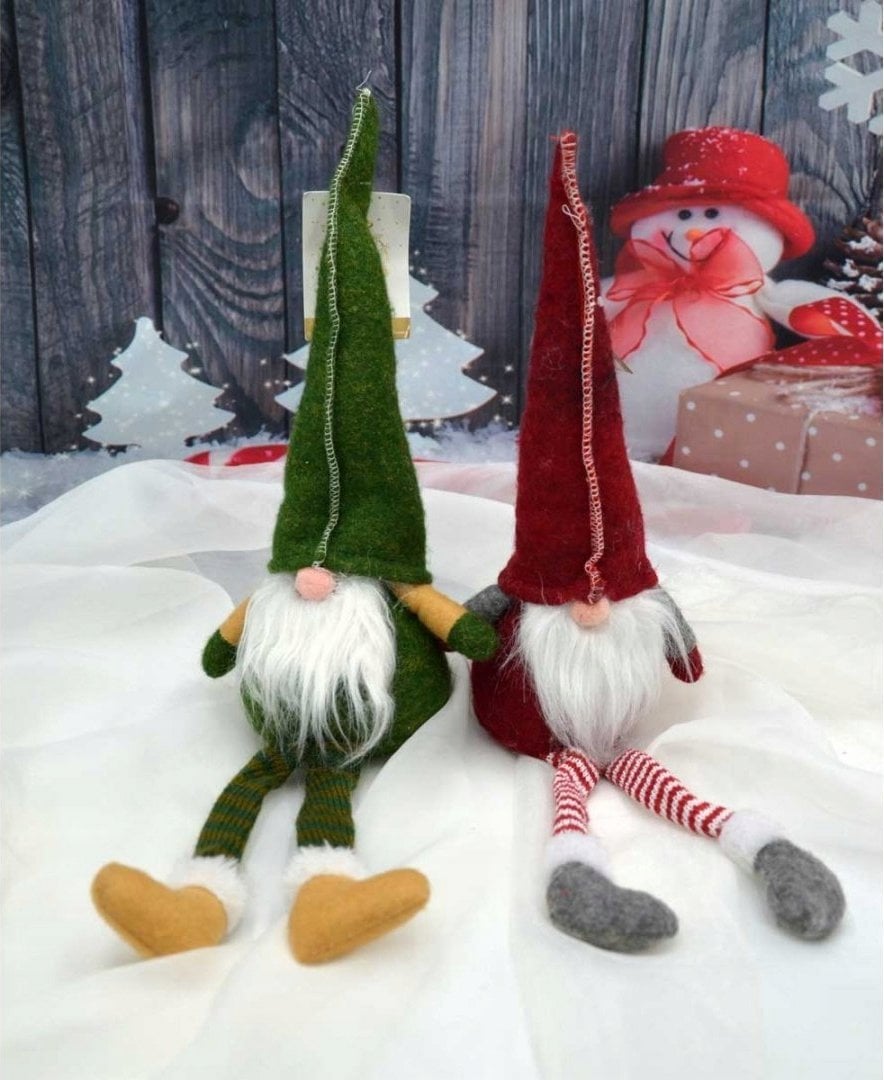 Saska Garden SKRZAT KRASNAL GNOM DEKORACYJNY 30+15CM CZERWONY