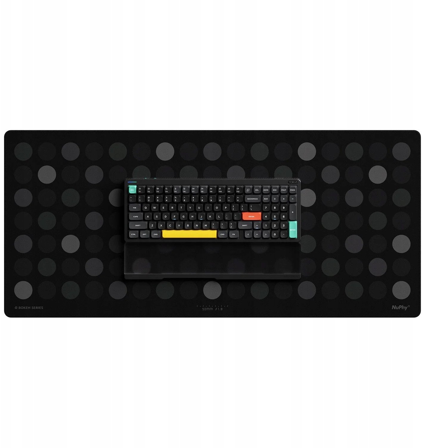 NuPhy - Halo96 V2 QMK/VIA Wireless Mechanical Keyboard Obsidian Black / Silent Red Clear-Top (45gf)