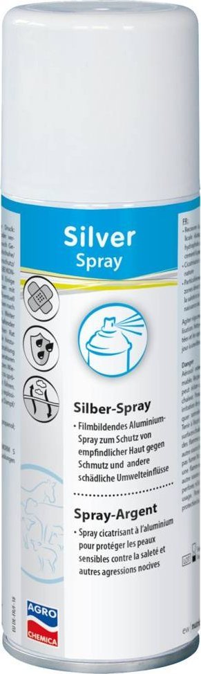 Triton Kerbl Aluminiowy spray do ochrony skóry przed brudem i innymi czynnikami, Silver Spray, 200 ml