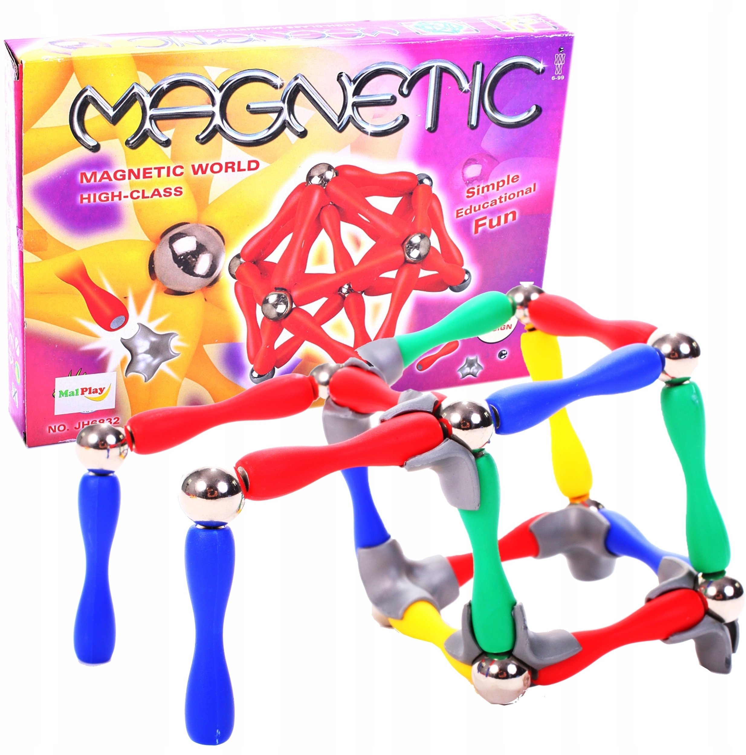 KLOCKI MAGNETYCZNE układanka 84 ELEM