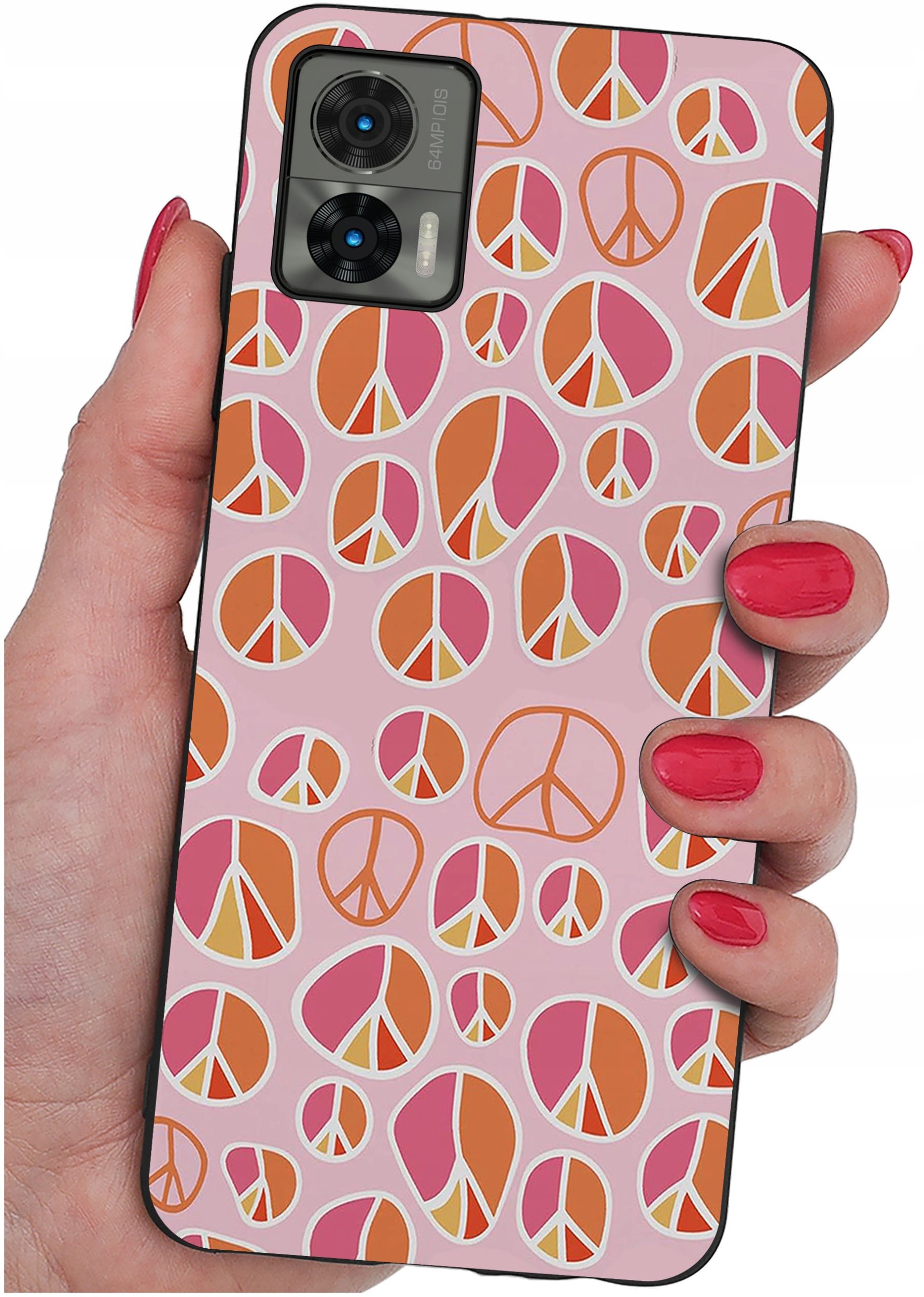 Etui do Motorola Moto Edge 30 Neo WZORY |SILIKONOWE MATT CASE + SZKŁO 9H