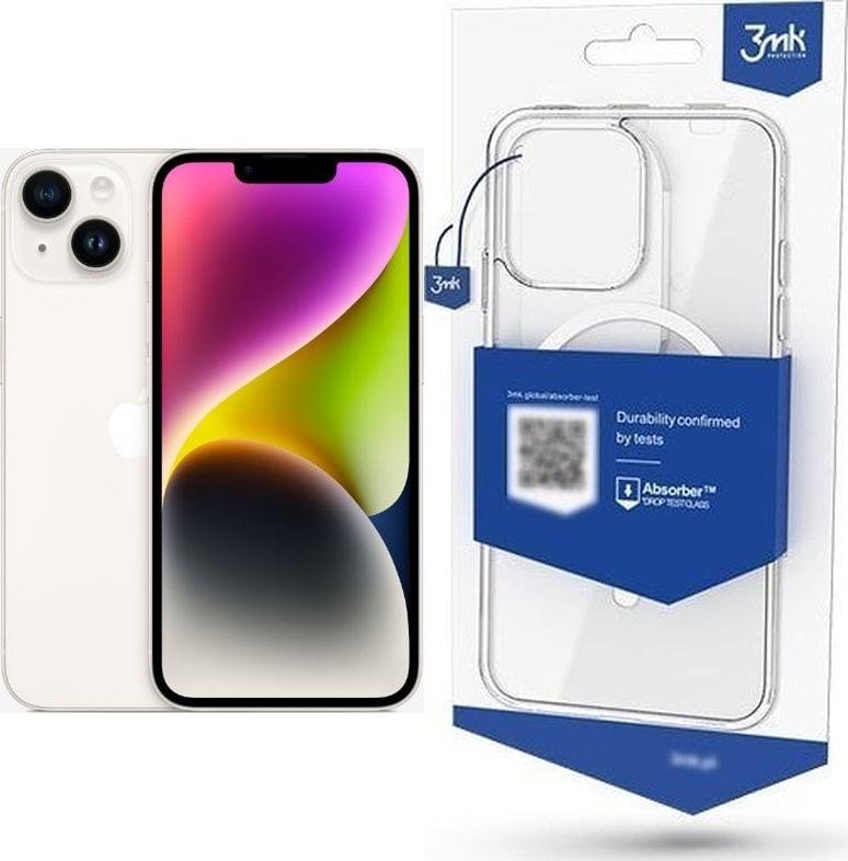 Smartfon Apple iPhone 14 128GB Starlight (MPUR3) + Etui MagCase