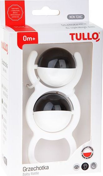 Tullo Grzechotka czarno-biała dwie kule w pudełku 152 TULLO