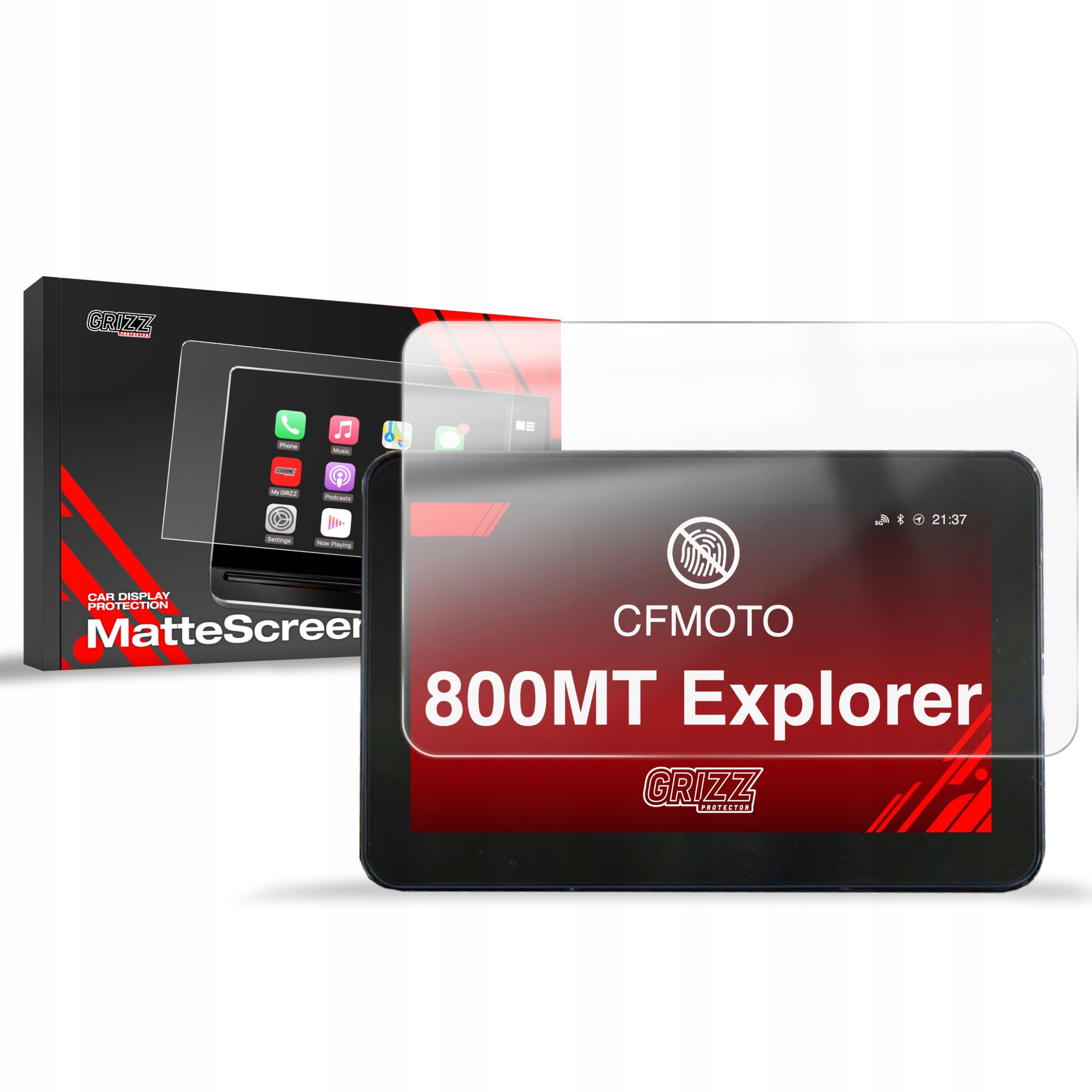 Etui do nawigacji GrizzGlass Folia matowa CarDisplay Protection do CFMOTO 800MT EXPLORER 8"